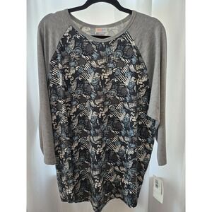 Disney Lularoe Nightmare Before Christmas 3XL Raglan Shirt Lock Shock Barrel NWT